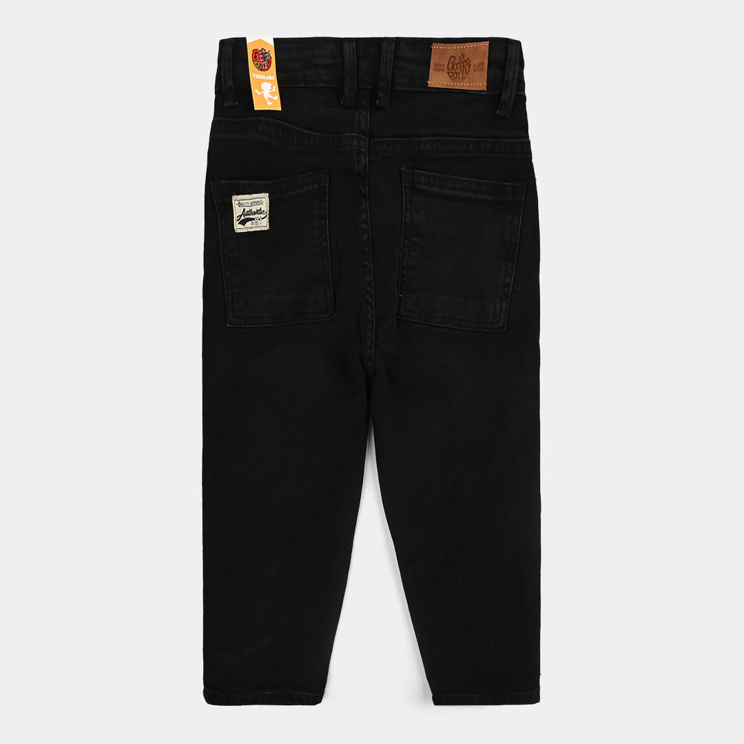 Boys Denim Stretch Pant Black Cut And Sew-BLACK