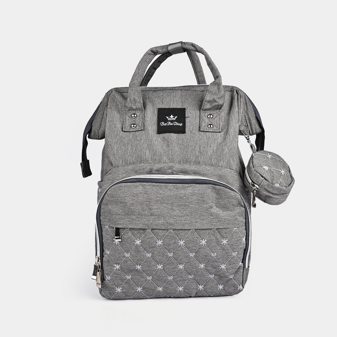 BABY CARE MOTHER BAG PACK | 1865 GRAY