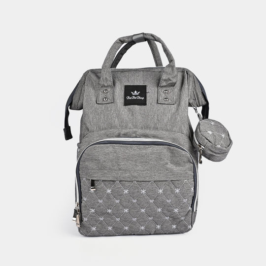BABY CARE MOTHER BAG PACK | 1865 GRAY