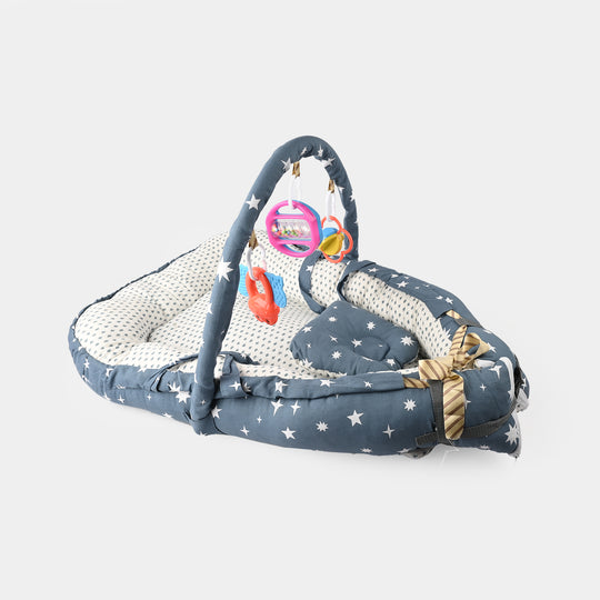 Baby Bed Nest with Toy Bar | 772 Blue