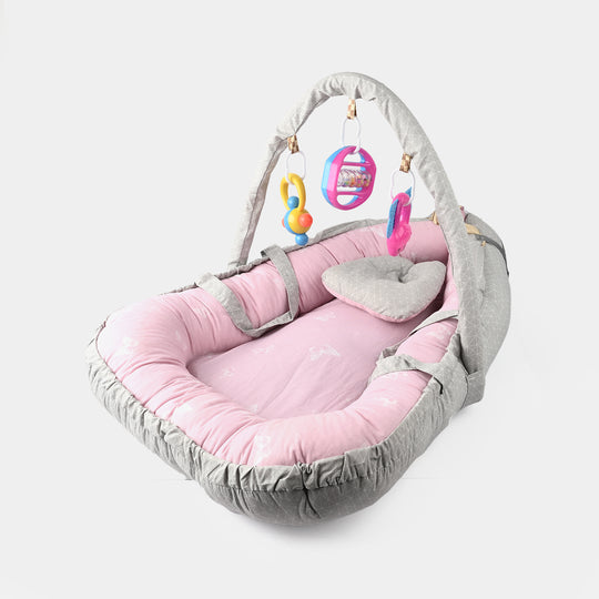 Baby Bed Nest with Toy Bar | 772 Pink