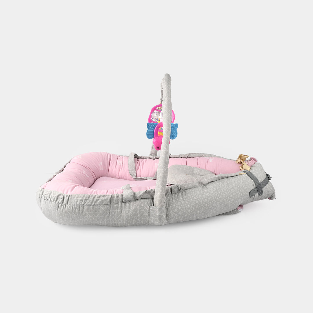 Baby Bed Nest with Toy Bar | 772 Pink