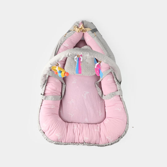 Baby Bed Nest with Toy Bar | 772 Pink