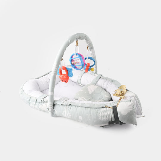 Baby Bed Nest with Toy Bar | 772 Green