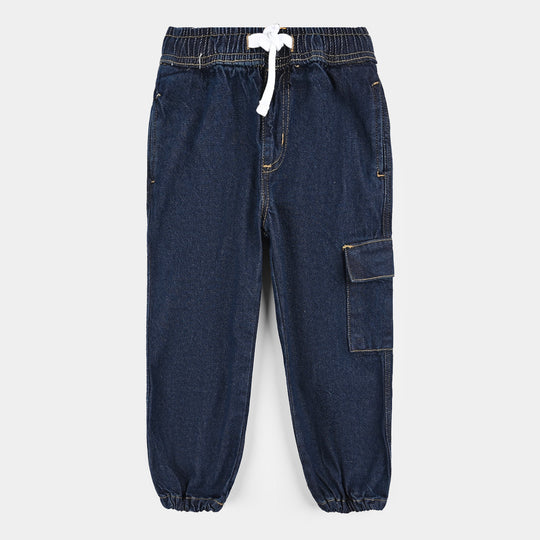Boys Denim Stretch Pant City Division-DARK BLUE