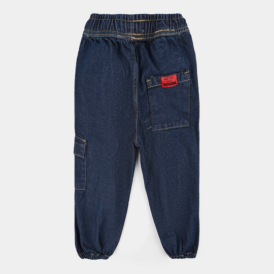 Boys Denim Stretch Pant City Division-DARK BLUE