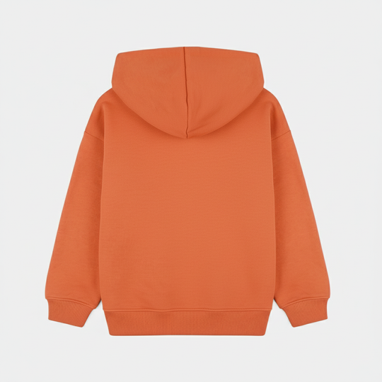 Girls Jersey/Terry Pullover Hoodie Happy Moments-Orange