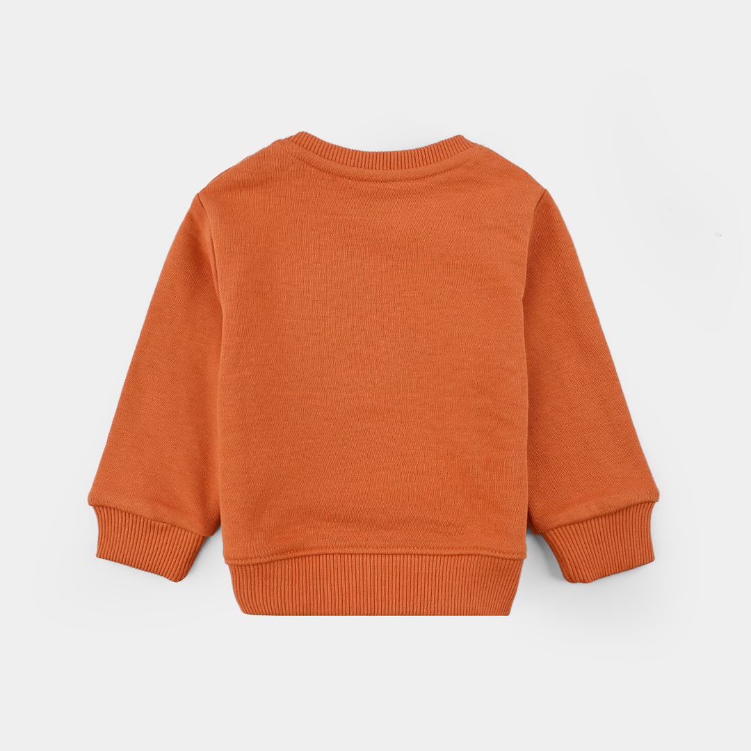 Infant Boys Jersey/Terry Sweatshirt Best Mood-Orange
