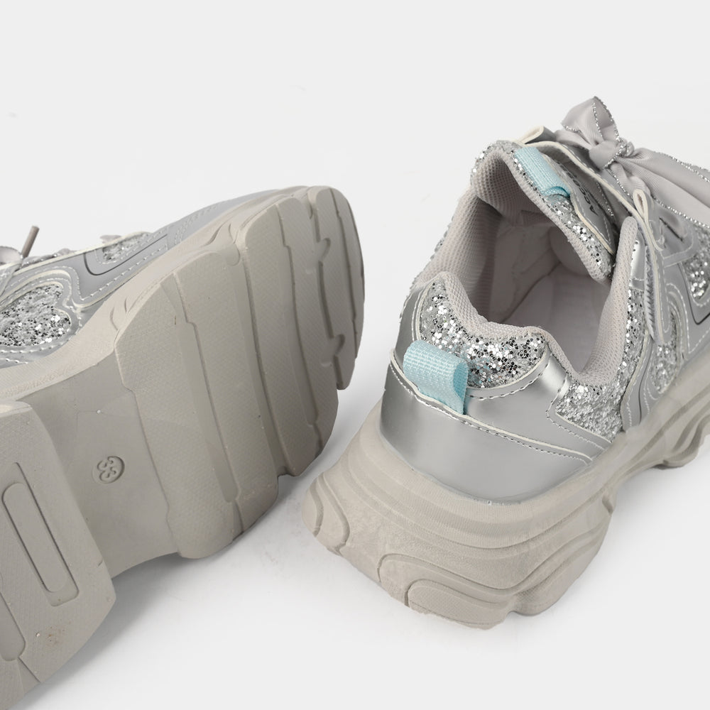 Girls Joggers 1369-SILVER