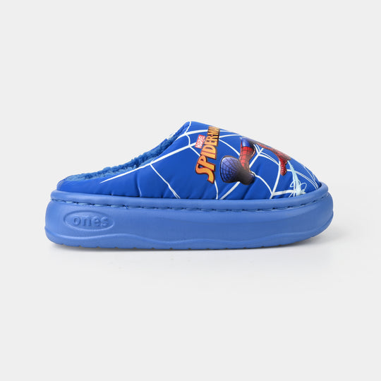 Boys Slippers Fur 28-30-BLUE
