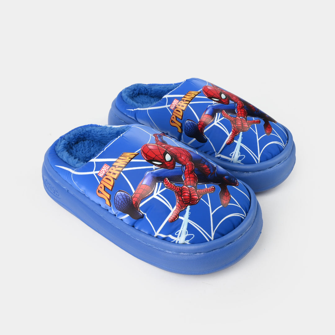 Boys Slippers Fur 28-30-BLUE