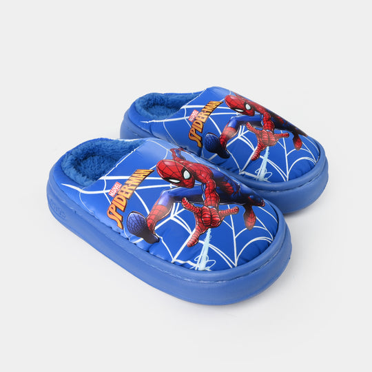 Boys Slippers Fur 28-30-BLUE