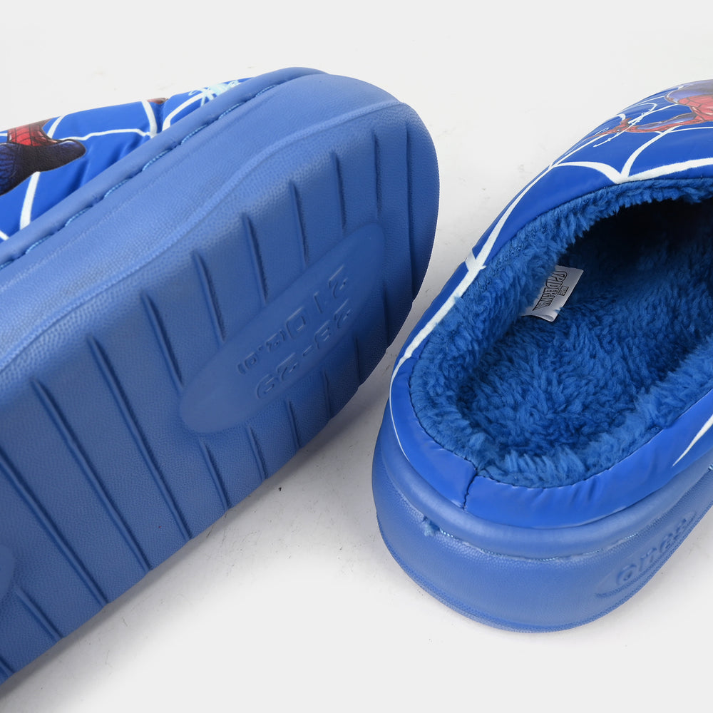 Boys Slippers Fur 28-30-BLUE