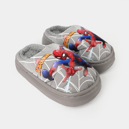 Boys Slippers Fur 28-30-GREY