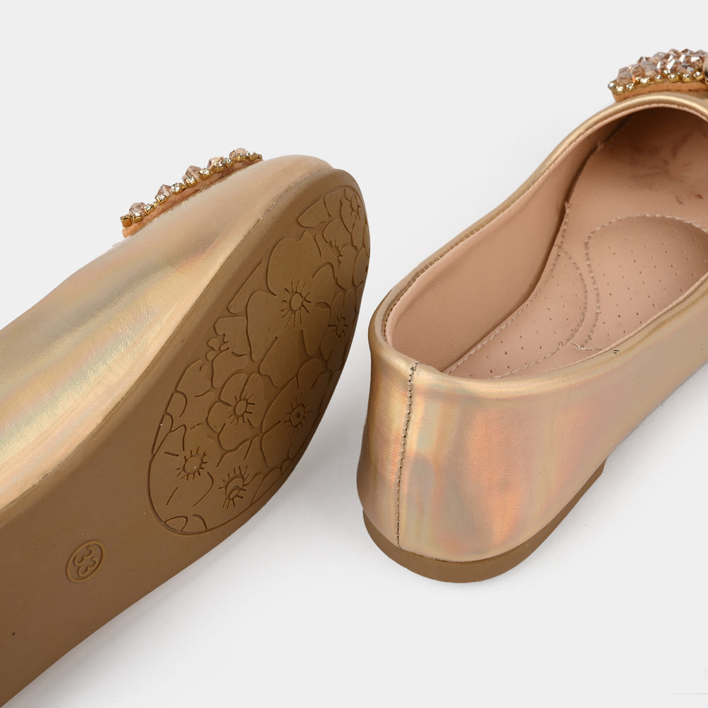 Girls Pumps 11-104-Gold