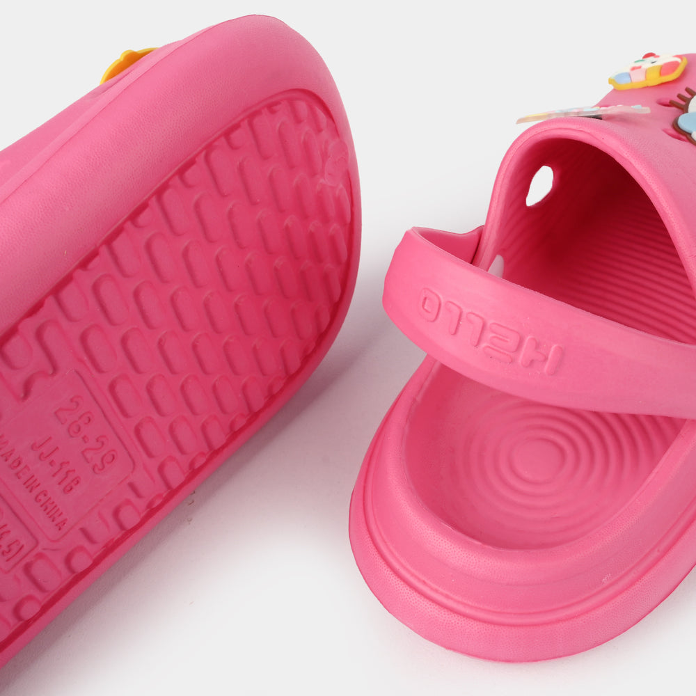 Girls Clogs 118-6-Fuchsia
