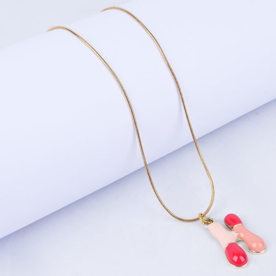 Trendy Alphabet Pendant Necklace for Girls