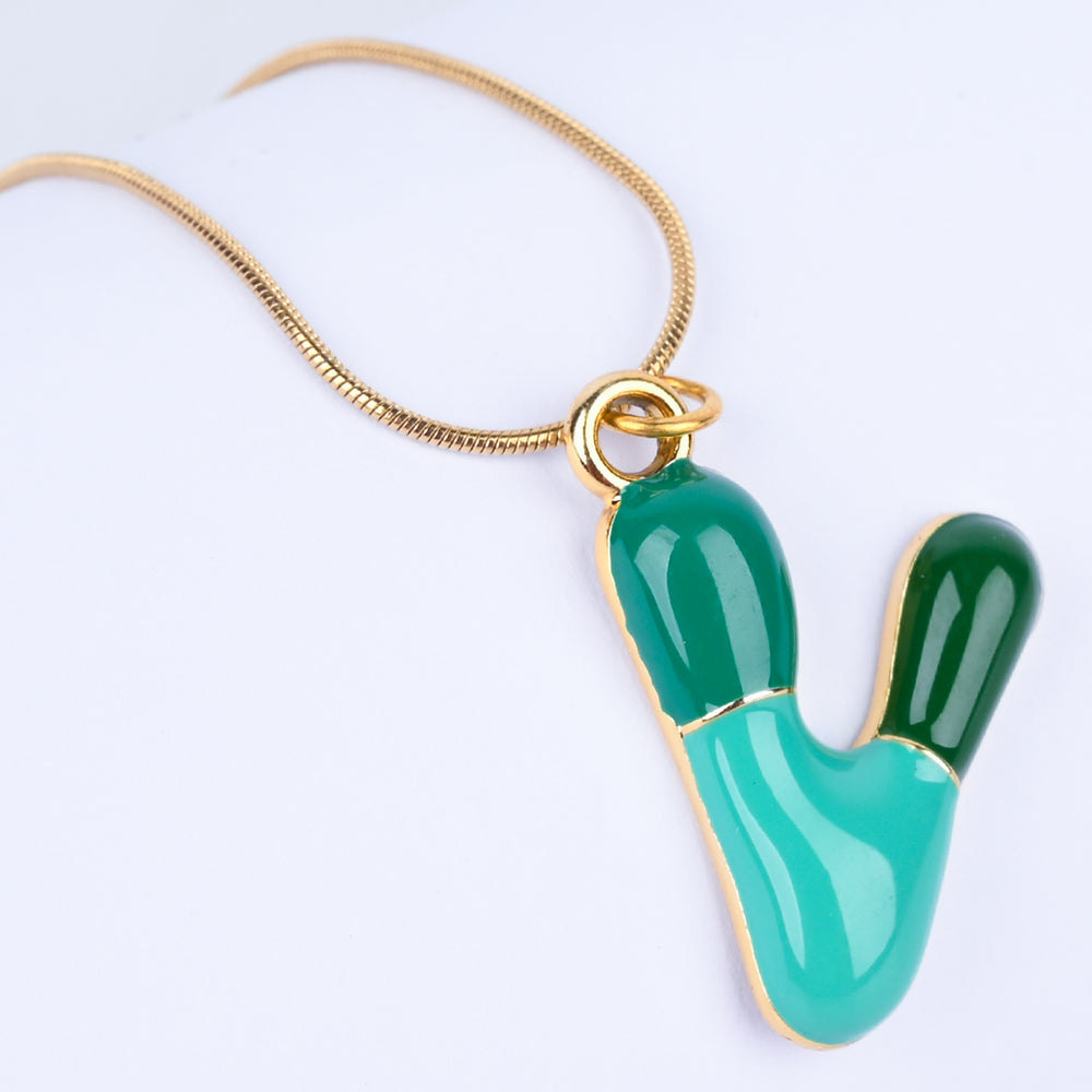 Trendy Alphabet Pendant Necklace for Girls