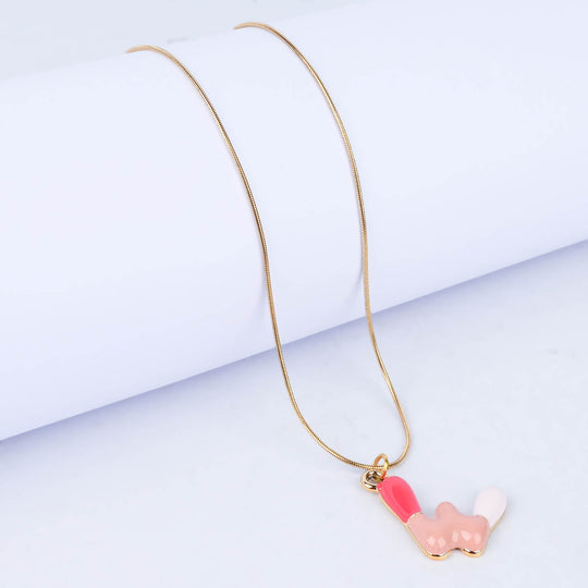 Trendy Alphabet Pendant Necklace for Girls