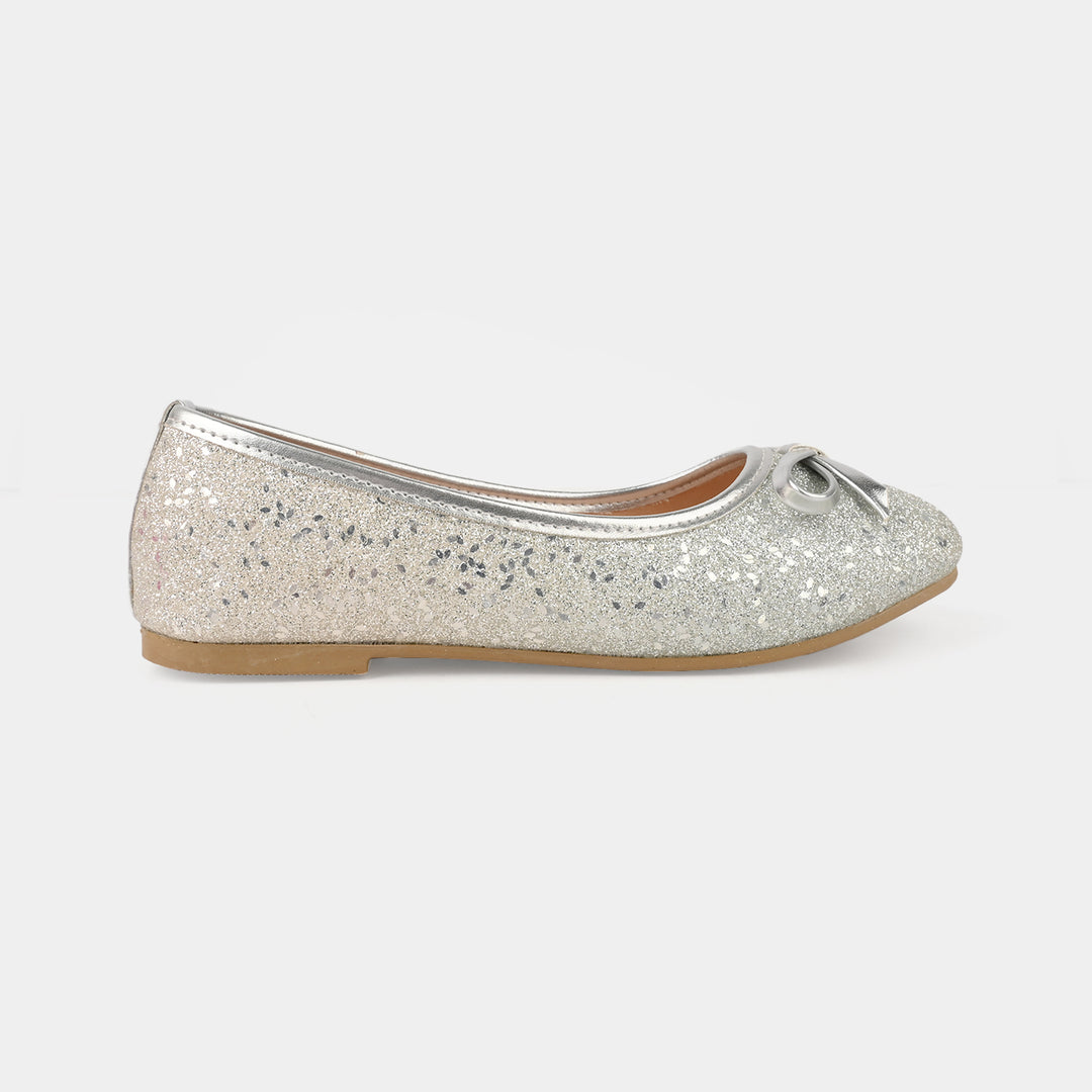 Girls Pumps 11-103-SILVER