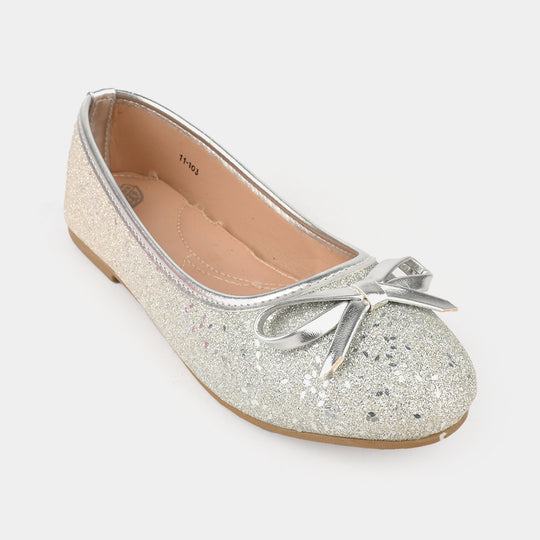 Girls Pumps 11-103-SILVER