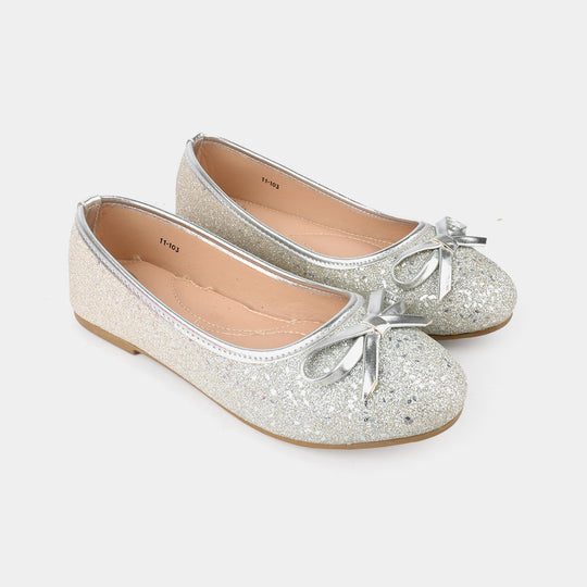 Girls Pumps 11-103-SILVER