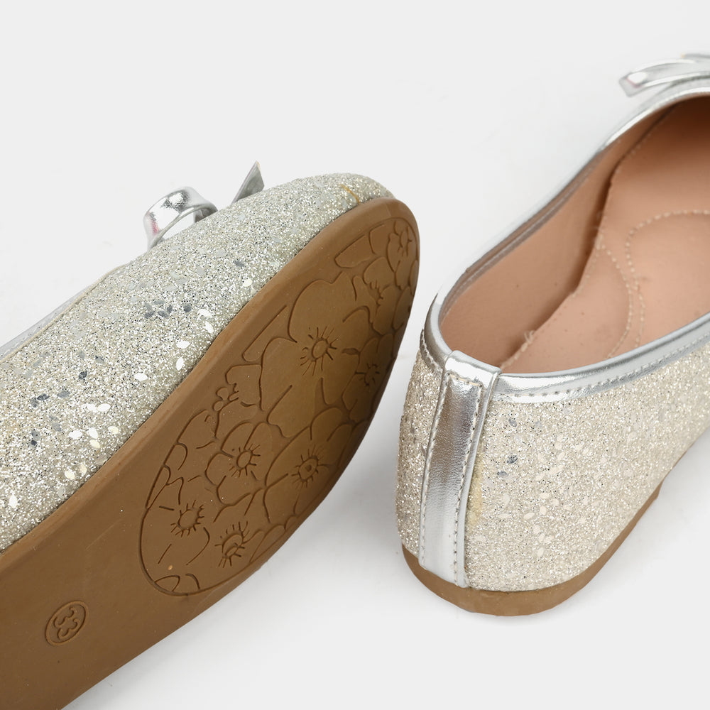 Girls Pumps 11-103-SILVER