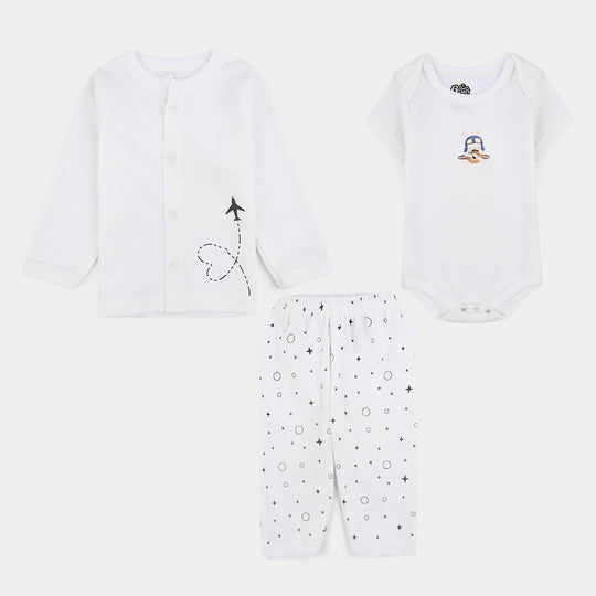 Infant Unisex Cotton 3Pcs Suit Set