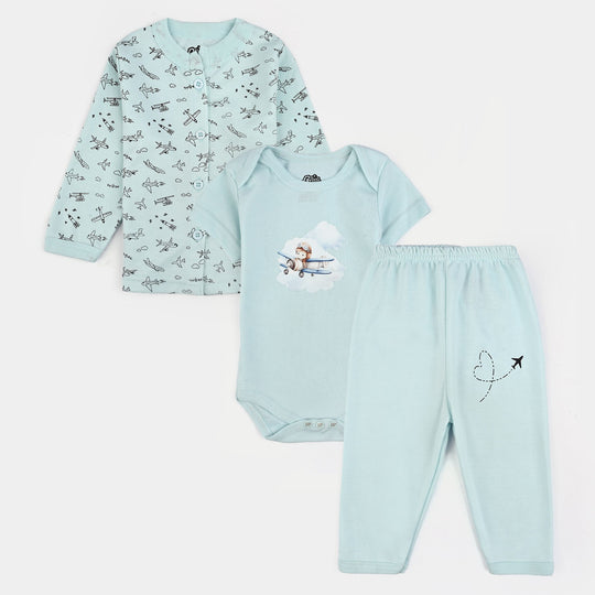 Infant Unisex Cotton 3Pcs Suit Set