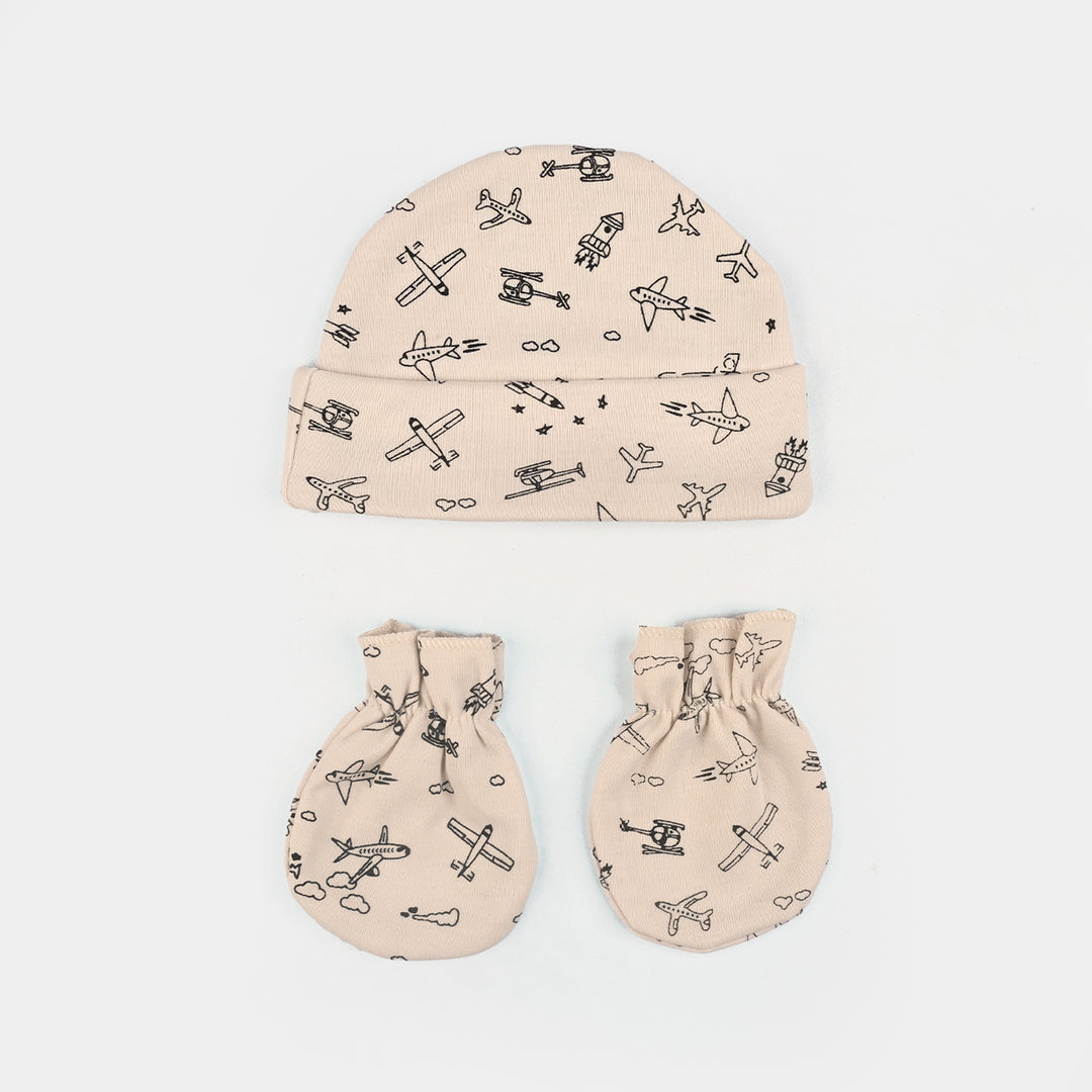 Baby Swaddle with Cap & Mittens Set