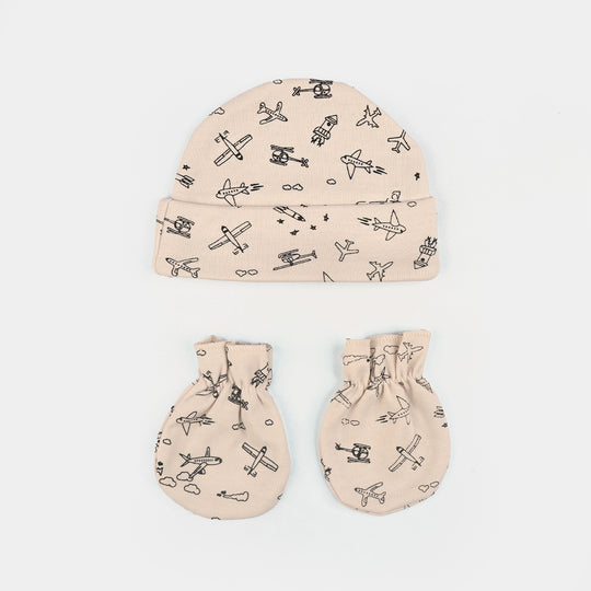 Baby Swaddle with Cap & Mittens Set