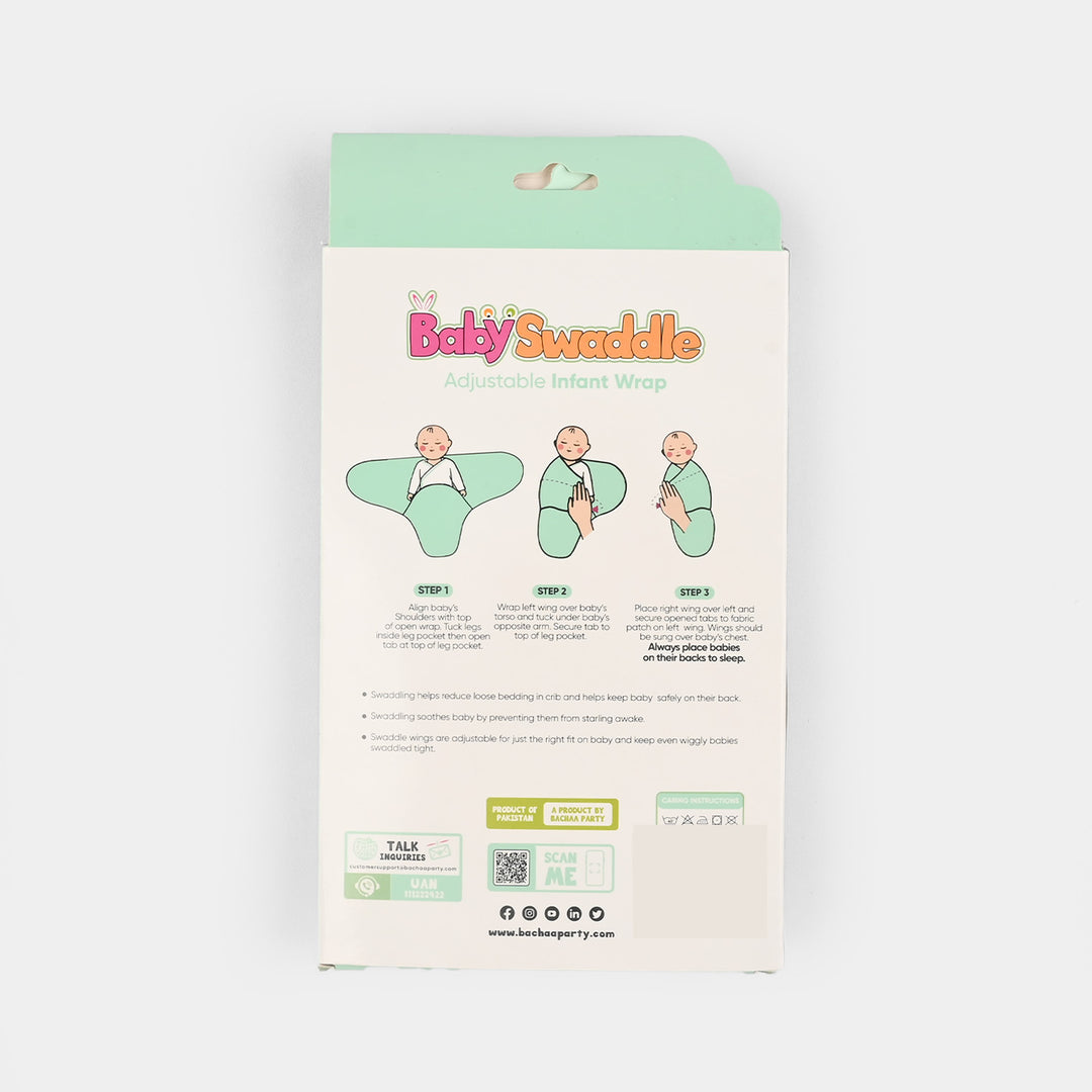 Baby Swaddle with Cap & Mittens Set