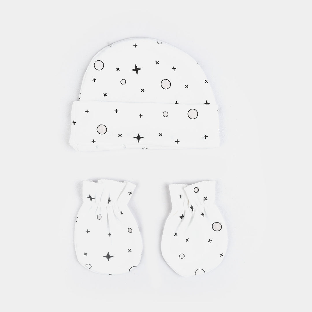Baby Swaddle with Cap & Mittens Set