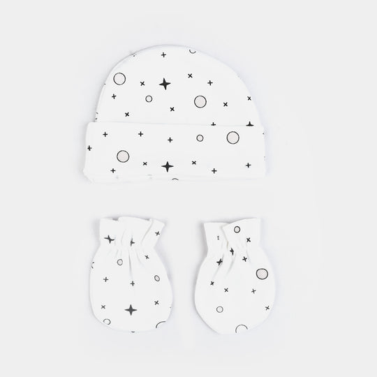 Baby Swaddle with Cap & Mittens Set