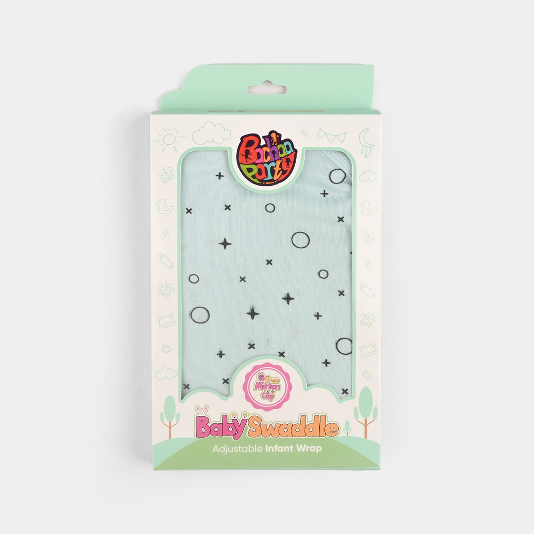 Baby Swaddle with Cap & Mittens Set