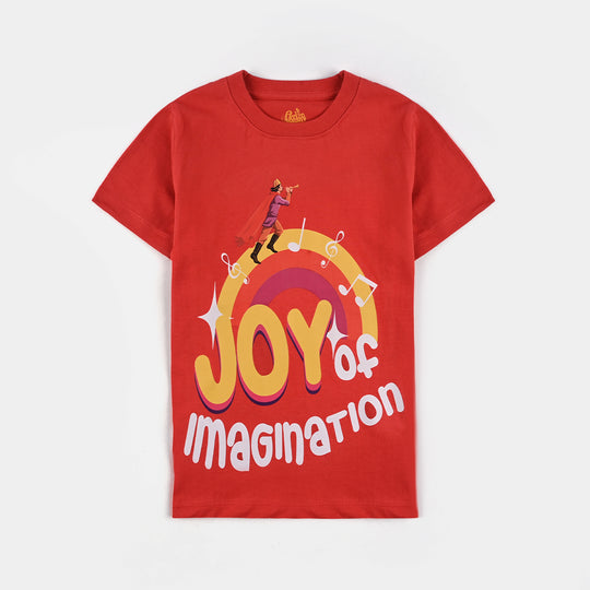 Boys Jersey/Terry T-Shirt Imagination-Red