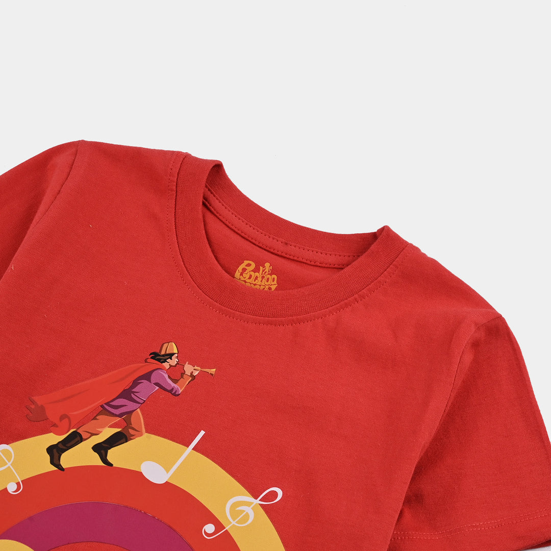 Boys Jersey/Terry T-Shirt Imagination-Red