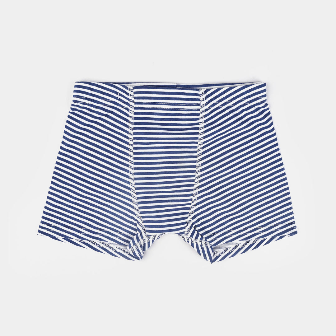 Boys Cotton Jersey Boxer Stripes & Star-Pack Of 2-White/H.Grey