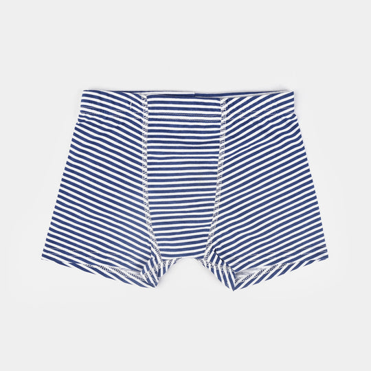 Boys Cotton Jersey Boxer Stripes & Star-Pack Of 2-White/H.Grey