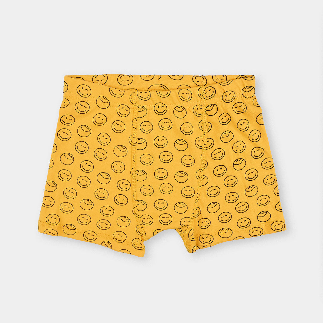 Boys Cotton Jersey Boxer Smiley- Pack Of 2-Blue/Citrus