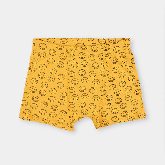 Boys Cotton Jersey Boxer Smiley- Pack Of 2-Blue/Citrus