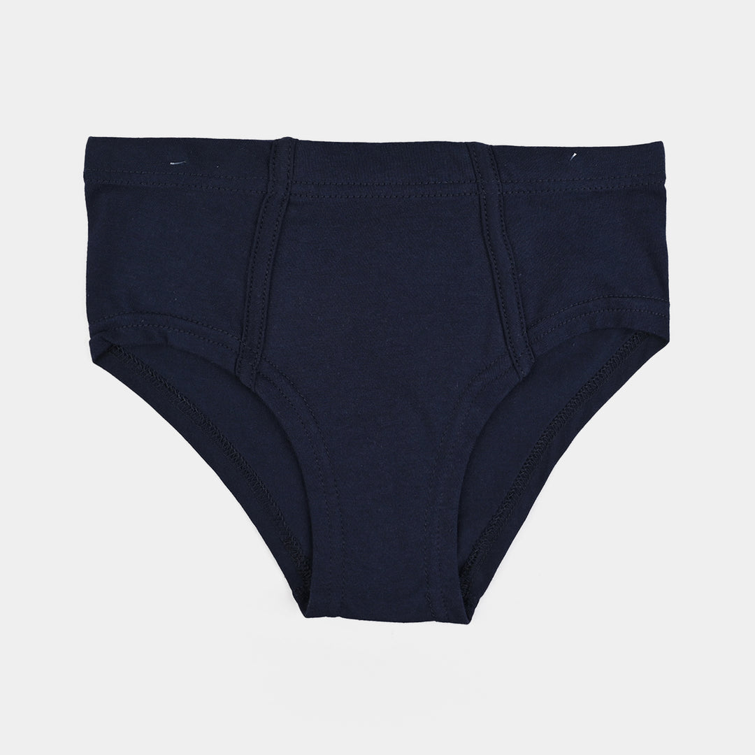 Boys Cotton Jersey Basic Brief-Pack Of 2-White/Navy