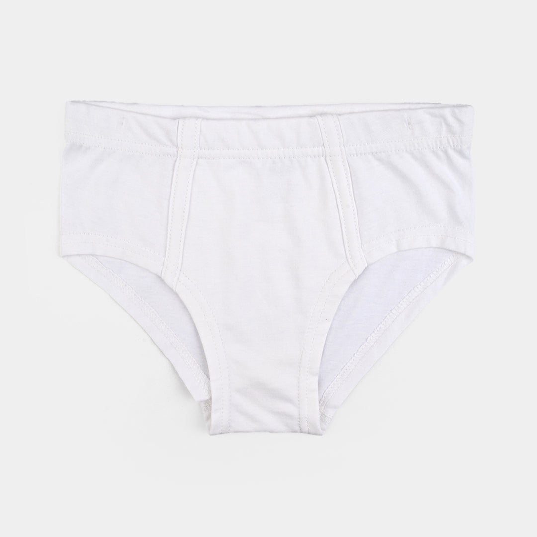 Boys Cotton Jersey Basic Brief-Pack Of 2-White/Navy