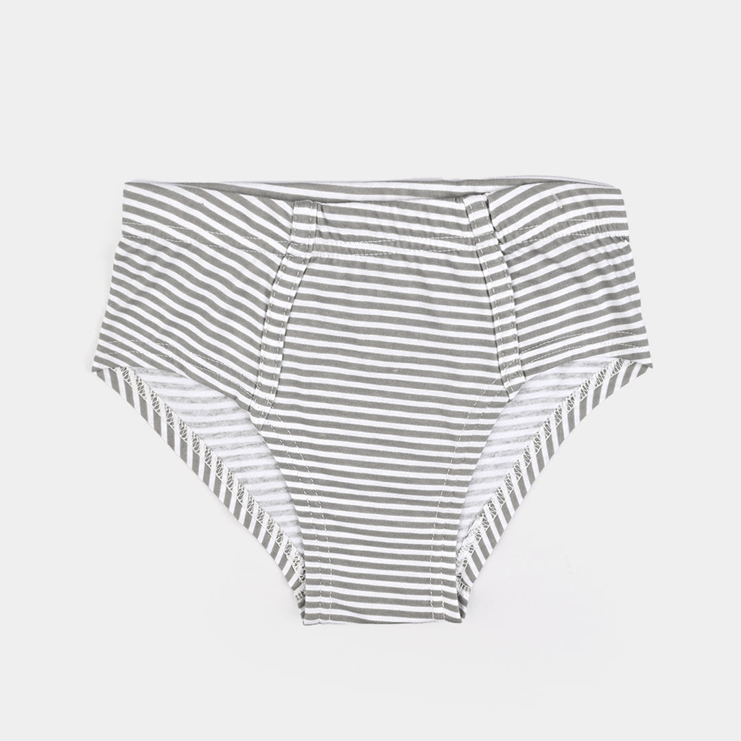 Boys Cotton Jersey Brief Stripes & Star-Pack Of 2-White/Red