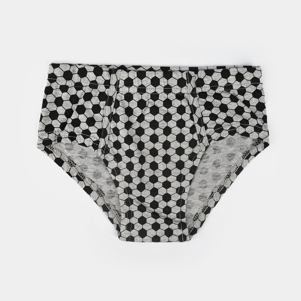 Boys Cotton Jersey Brief Football-Pack Of 2-Citrus/H.Grey