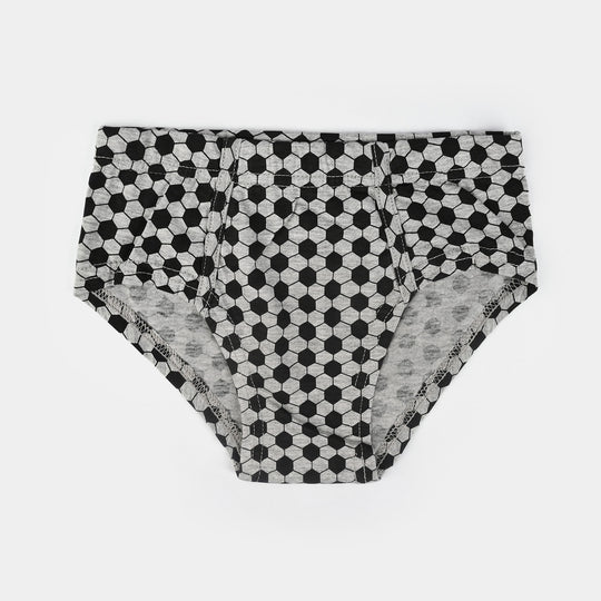 Boys Cotton Jersey Brief Football-Pack Of 2-Citrus/H.Grey