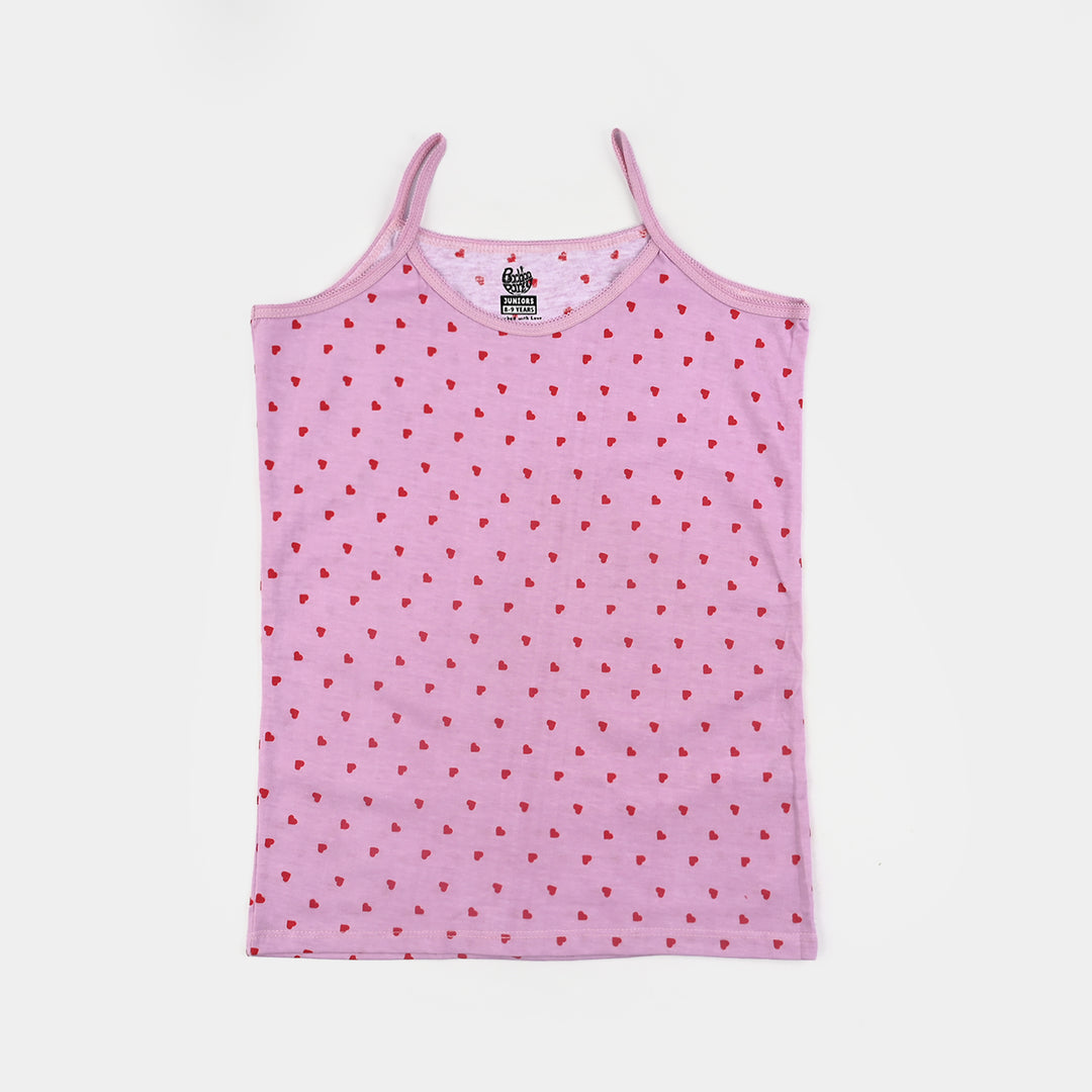 Girls Cotton Jersey Cami Heart-Pack Of 2-Pink.Orchid