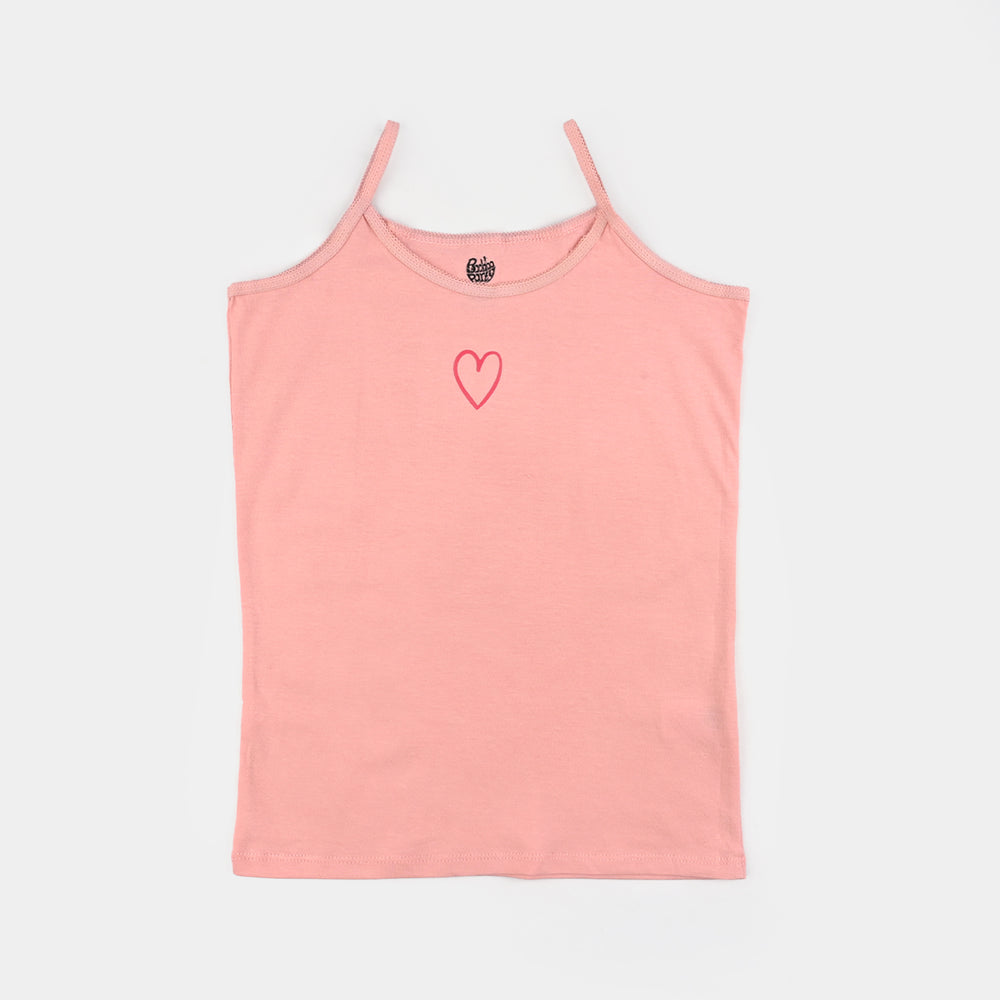 Girls Cotton Jersey Cami Heart-Pack Of 2-Pink.Orchid