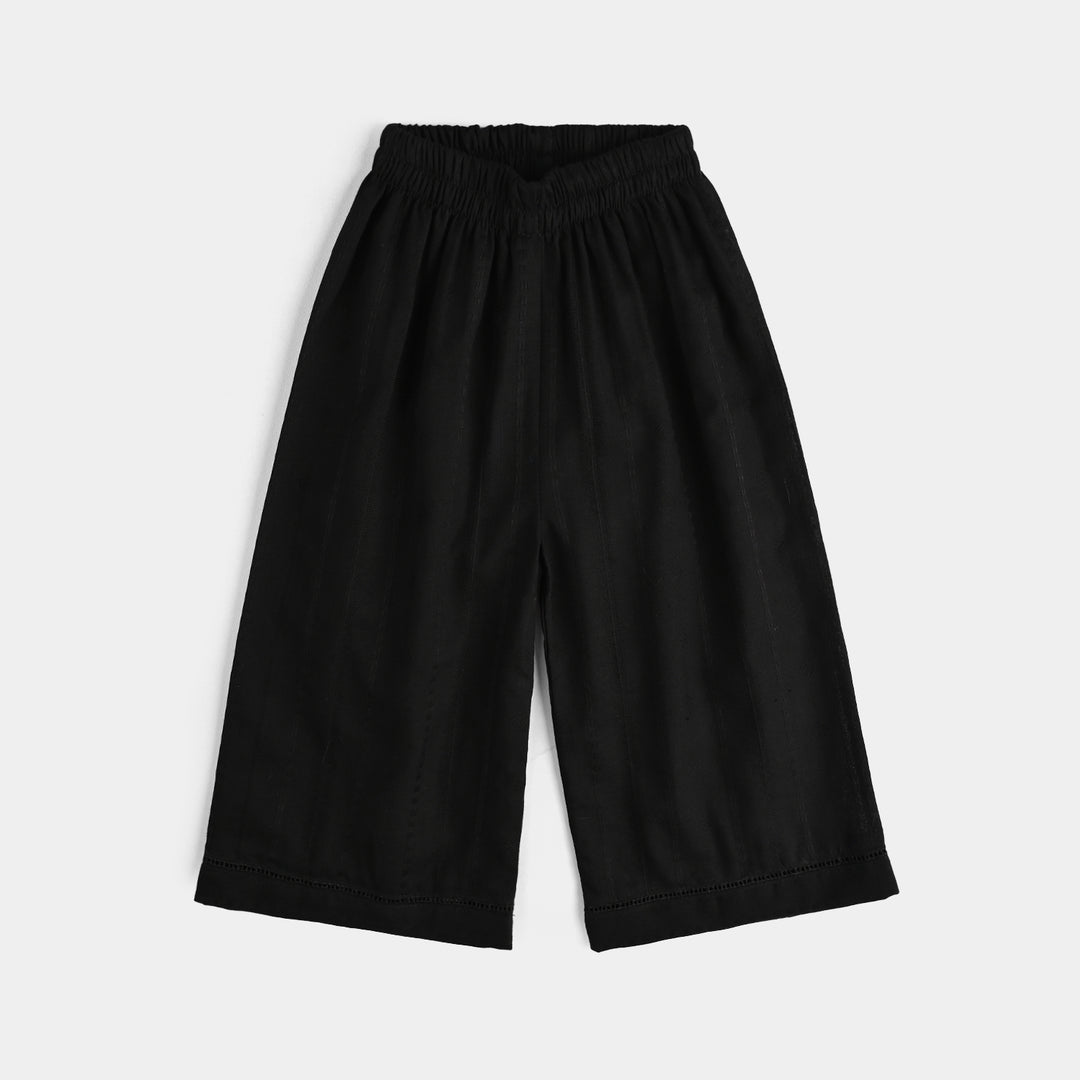 Infant Girls Cotton Emb 2Pcs Splash-BLACK