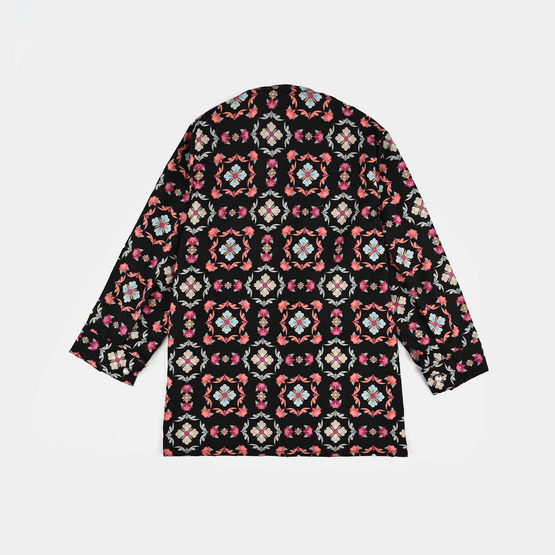 Girls Poly Net Co-Ord Set Wonder-BLACK